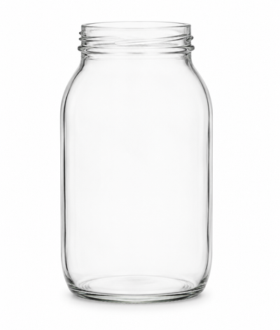 500ml White Flint Glass Powder Jar