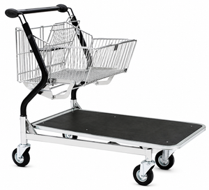 Vario 110S Transport Trolley – Foldable Basket Trolley with Plywood Platform