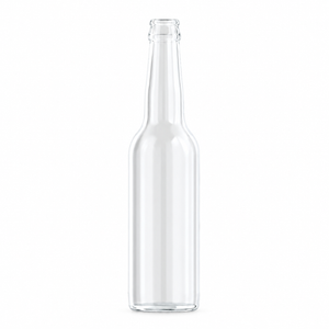 330 ml vit flintglas engångs-ölflaska – 28 mm kronslipning