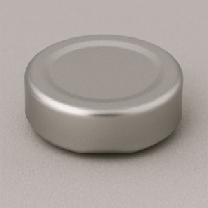 38MM RTO Silver Twist-Off Caps – 10mm High