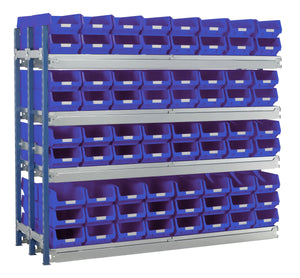 Double Longspan Shelving Extension Kit with Small Parts Bins, Mild Steel, 1812 W x 625 D x 1500 H mm