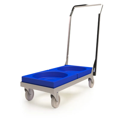 Double Dolly Trolley for 18L, 30L, 45L & 73L Stacking Bins – Compatible with 90L Nesting Bin & 90L Tapered Nesting Bin – Food Approved