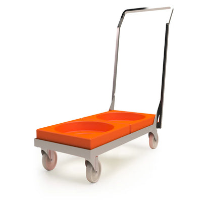 Double Dolly Trolley for 18L, 30L, 45L & 73L Stacking Bins – Compatible with 90L Nesting Bin & 90L Tapered Nesting Bin – Food Approved