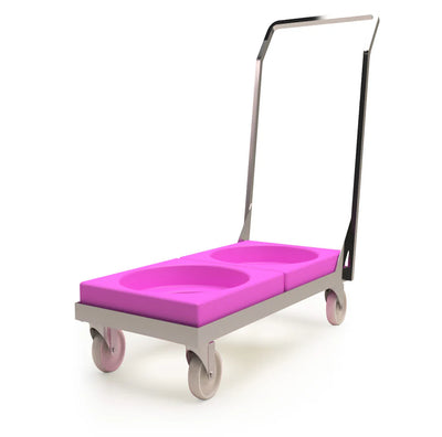 Double Dolly Trolley for 18L, 30L, 45L & 73L Stacking Bins – Compatible with 90L Nesting Bin & 90L Tapered Nesting Bin – Food Approved