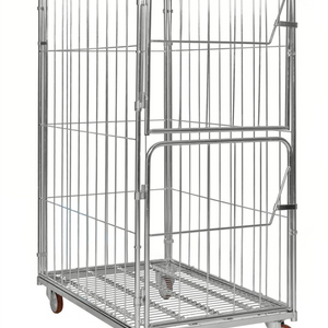 Heavy-Duty 4-Sided Roll Container with Central Brake – 800kg Capacity