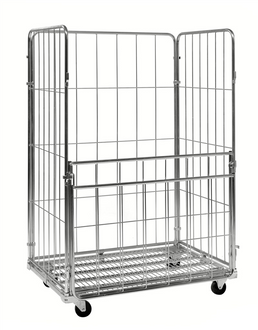 4-Sided Roll Container with Folding Gate – 400kg Capacity