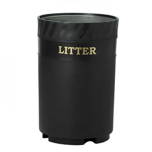 126 Litre External Open Top Waste Bin – MDPE Outdoor Litter Bin with Galvanised Liner
