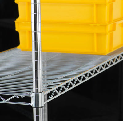 Zinc Wire Shelving – Mobile Unit 2045mm High | 5 Tier Heavy Duty Storage Rack