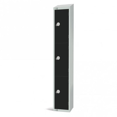 Coloured Steel Locker with Sloping Top and Cam Key Lock, 300 x 300mm