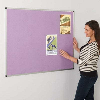 Colourplus Aluminium Framed Notice Board – Wall Mounted Felt Pin Board