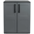 Compact Plastic Utility Cupboard – Double Door Free-Standing Storage Cabinet