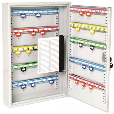 Wall Mounted Heavy Duty Single Door Key Control Cabinet with Cam Lock - 50-150 Keys