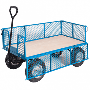 Industrial Turntable Platform Trolley with Mesh Sides – 1200 x 600mm, 400kg
