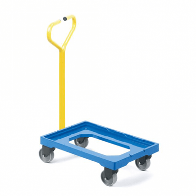 Plastic Open Dolly for Euro Containers with Handle – 250kg Capacity, 600 x 400mm