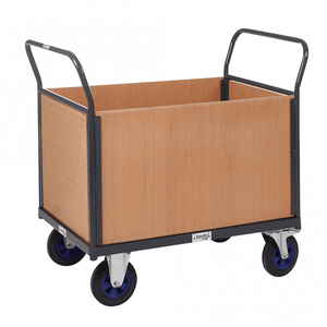 Heavy Duty Platform Trolley with 4 Timber Sides – 600kg Capacity