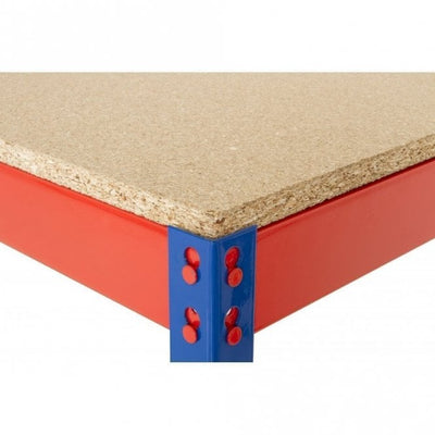 Rivet Workbench with Chipboard Worktop and Half Undershelf
