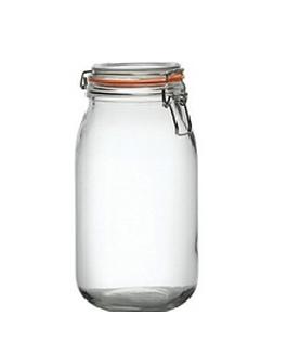3000ml clear glass kilnclip jar with clip top seal